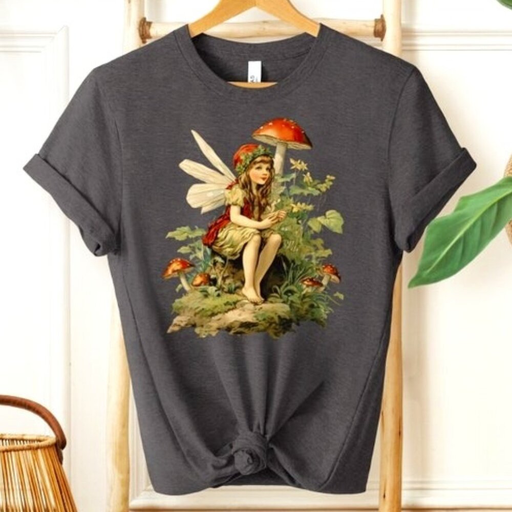 Fairy Mushroom TShirt, Fairycore Shirt, Grunge Tee